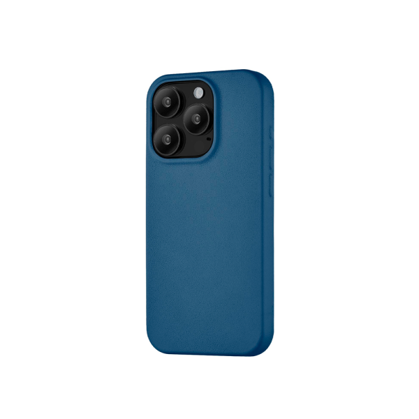 uBear чехол кожаный для iPhone 15 Pro Capital Leather MagSafe (темно-синий) CS305DB61PCP-I23M