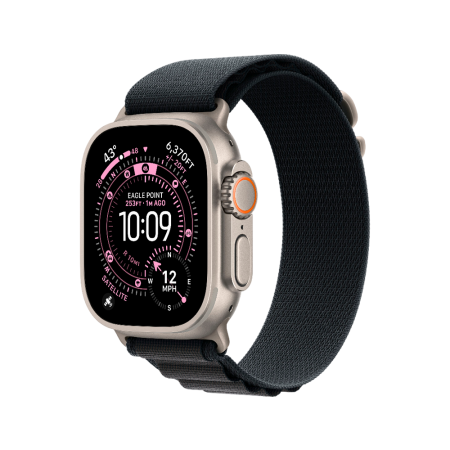 Apple Watch Ultra 3 49mm, натуральный, Alpine Loop M черный ремешок
