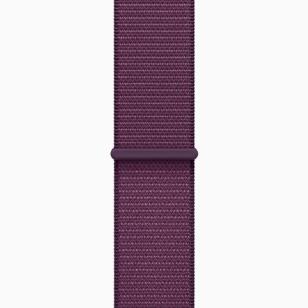 Apple Watch 10 42mm, алюминий, розовый, нейлоновый фиолетовый ремешок