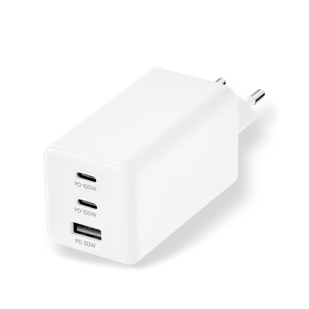 uBear СЗУ Wall charger Bridge GaN 100W 2х Type-C + USB A (белый) WC29WHPD100-ACC