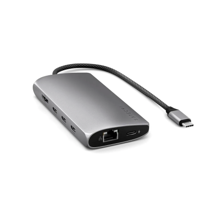 Satechi хаб USB-C Multiport Adapter 8K with Ethernet V3 (серый) ST-P8KEM