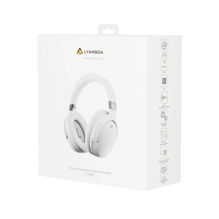 Lyambda наушники беспроводные накладные с шумоподавлением LTW150-WT (белый) LTW150-WT