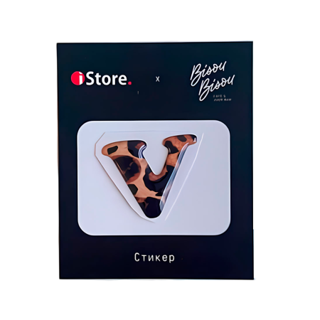 Стикер "V" (принт леопард)