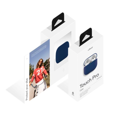 uBear чехол для AirPods 4 cиликоновый Touch Pro (темно-синий) CS492DB15TP-AP4