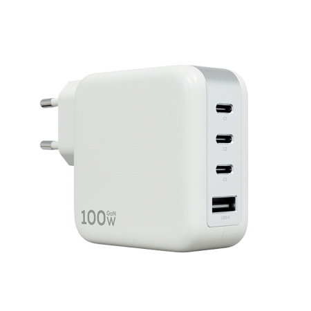 Magssory СЗУ GaN Wall Charger 100W 3x Type-C + USB A (белый) ACH012