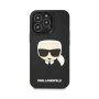 Karl Lagerfeld чехол для iPhone 14 Pro 3D Rubber Karl Head (черный) KLHCP14LKH3DBK