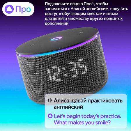 Yandex умная колонка с поддержкой ZigBee Яндекс.Станция Мини 3 Про (черный) YNDX-00059BLK