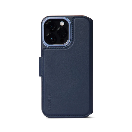 Decoded чехол-книжка для iPhone 14 Pro Leather Detachable Wallet MagSafe (синий)