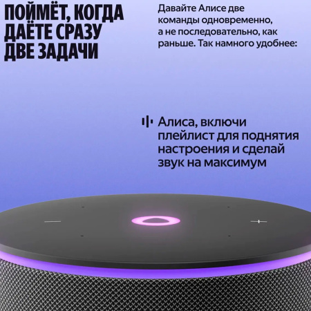 Yandex умная колонка с поддержкой ZigBee Яндекс.Станция Мини 3 Про (черный) YNDX-00059BLK