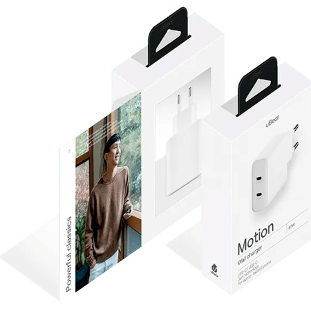 uBear СЗУ Wall charger Motion 67W 2x Type-C (белый) WC15WH67-2C