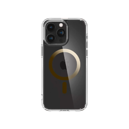 Spigen чехол для iPhone 15 Pro Ultra Hybrid Mag MagSafe (золотой/прозрачный) ACS06718
