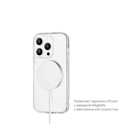 uBear чехол для iPhone 15 Real Mag Case MagSafe (прозрачный) CS252TT61RL-I23M