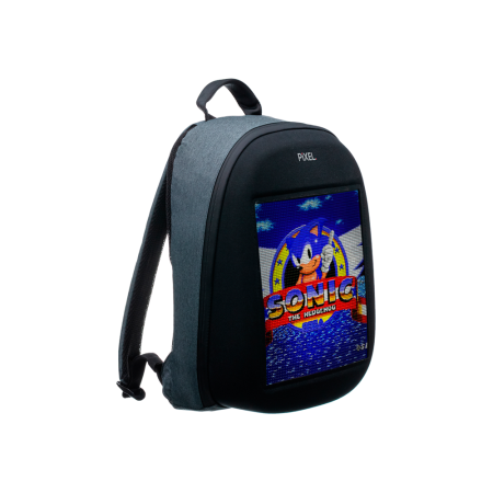 PixelBag рюкзак 15" с LED-дисплеем Pixel One Grafit (серый) + внешний павербанк GOLF 10000 mAh