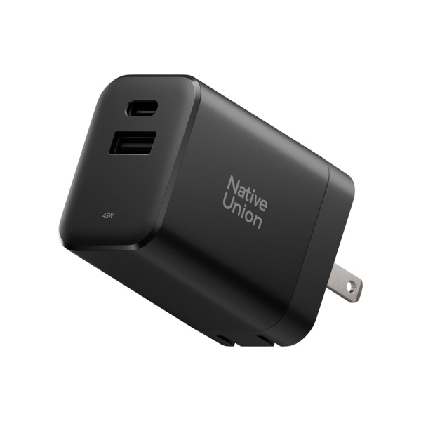 Native Union СЗУ PD Fast GaN Charger 45W Type-C + USB A (черный) FAST-PD45AC-BLK-EU