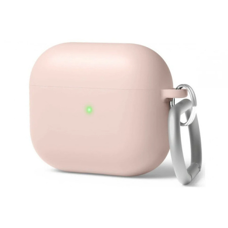 Elago чехол для AirPods 3 силиконовый Liquid Silicone Hang с карабином (розовый) EAP3RH-HANG-LPK
