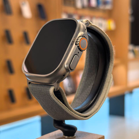 Трейд-Ин Apple Watch Ultra 2 49mm, серебристый, Trail Loop S/M зеленый/серый ремешок (5051)