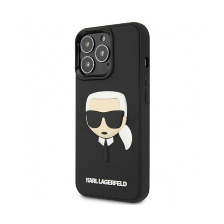 Karl Lagerfeld чехол для iPhone 14 Pro 3D Rubber Karl Head (черный) KLHCP14LKH3DBK