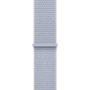Apple Watch 10 42mm, алюминий, серебристый, нейлоновый голубой ремешок