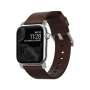 Nomad ремешок кожаный Modern Strap (Silver) 46/49 мм (коричневый) NM1A4RSM00