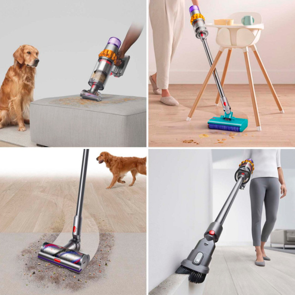 Dyson вертикальный пылесос V15s Submarine (Yellow-Nickel)