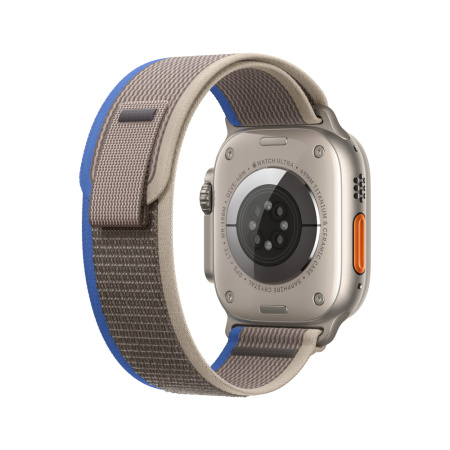 Apple ремешок Trail Loop 46/49 мм (S/M) (синий/серый) MQEJ3ZM/A