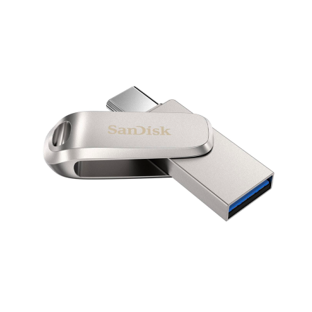 SanDisk флеш накопитель Ultra Dual Drive Luxe Type-C + USB A 128GB (серебристый) SDDDC4-128G-G46