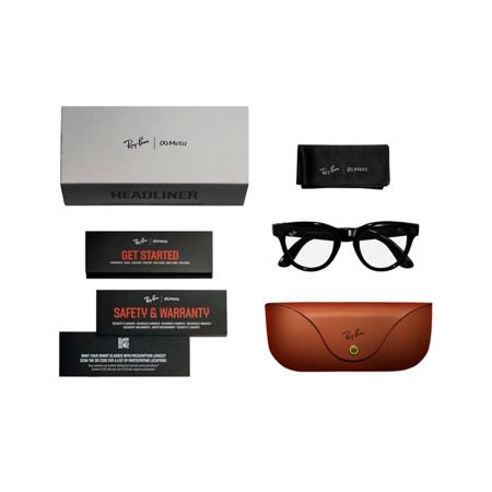 Ray-Ban экшн камера-очки Headliner (Матовая черная оправа/Серые линзы хамелеон) (черный) 601S1Z50