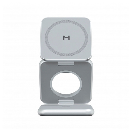 Magssory БЗУ Fold Pro Qi2 3 в 1 (серебристый) WCH063s