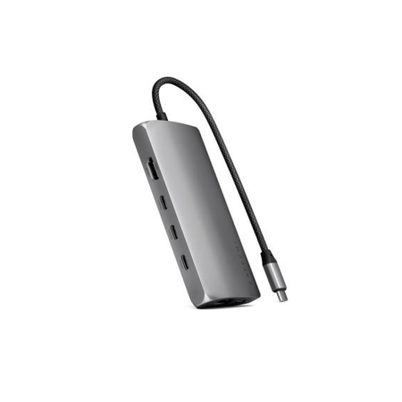 Satechi хаб USB-C Multiport Adapter 8K with Ethernet V3 (серый) ST-P8KEM