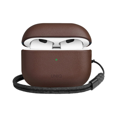 Uniq чехол для AirPods 3 кожаный Terra Genuine Leather (коричневый) AIRPODS(2021)-TERBWN