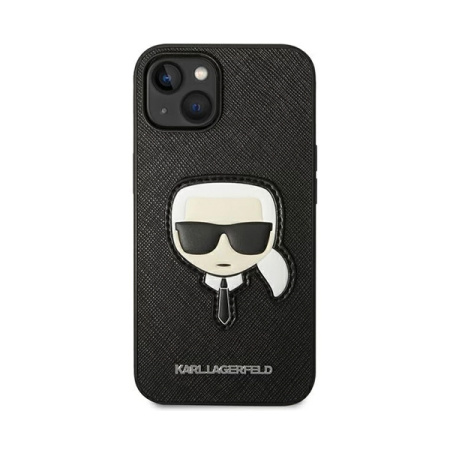 Karl Lagerfeld чехол для iPhone 14 Saffiano Karl's Head (черный) KLHCP14SSAPKHK