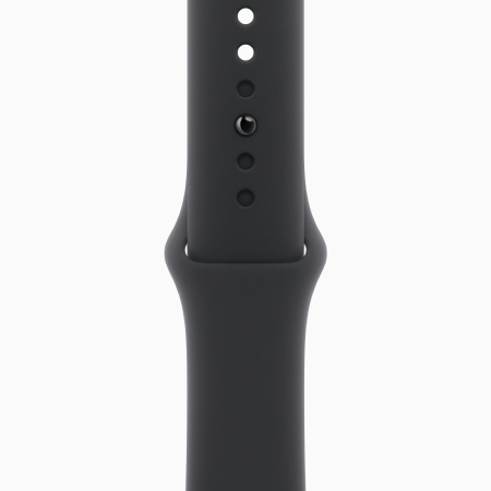 Apple Watch 10 42mm, алюминий, черный, спортивный черный ремешок