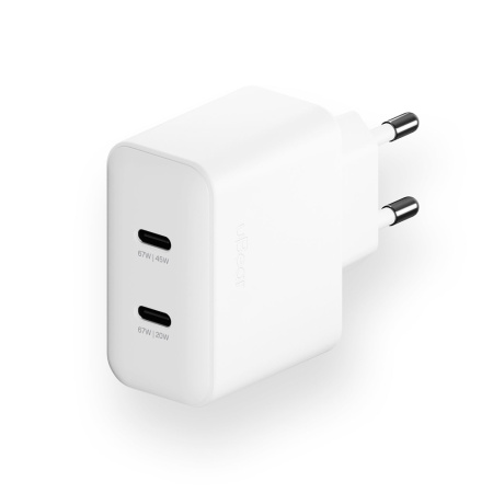 uBear СЗУ Wall charger Motion 67W 2x Type-C (белый) WC15WH67-2C