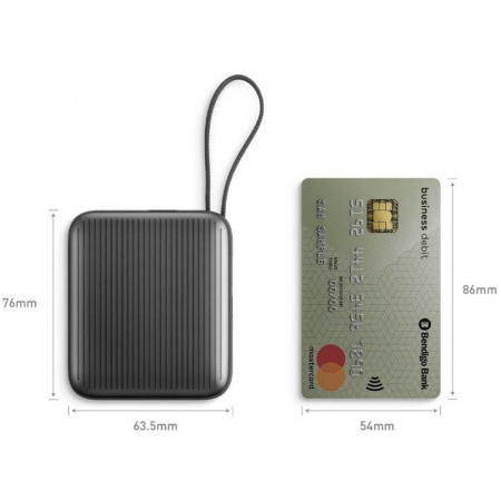 EnergEA внешний аккумулятор Integra Mini 35W 10000mAh+ кабель Type-C (черный) INT-MINI35-GUN