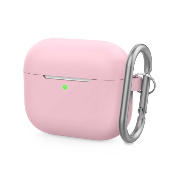 AhaStyle чехол для AirPods 3 силиконовый Silicone Keychain Case с карабином (розовый) PT148_PK