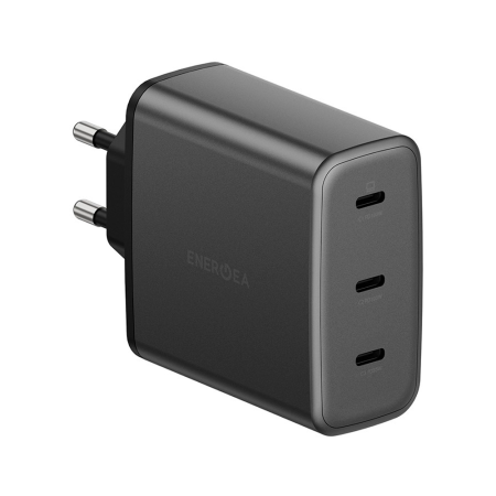 EnergEA СЗУ AmpCharge GaN 100W 3x Type-C (серый) CHR-AC3C-GAN100EU
