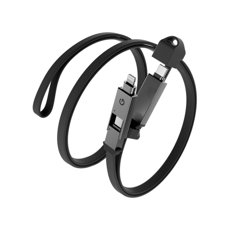 EnergEA кабель Type-C/Type-C (Lightning) Sheath 2 в 1 1м (черный) CBL-60SHTH-GUN100