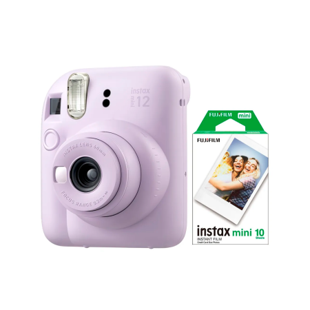 Fujifilm фотоаппарат моментальной печати Instax Mini 12 + подарочный набор (фиолетовый)