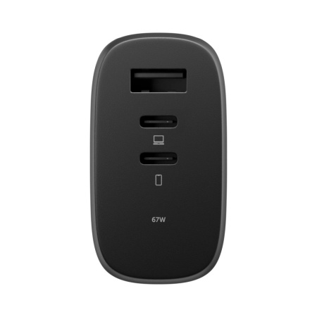 Native Union СЗУ PD Fast GaN Charger 67W 2х Type-C + USB A (черный) FAST-PD67-BLK-2CA