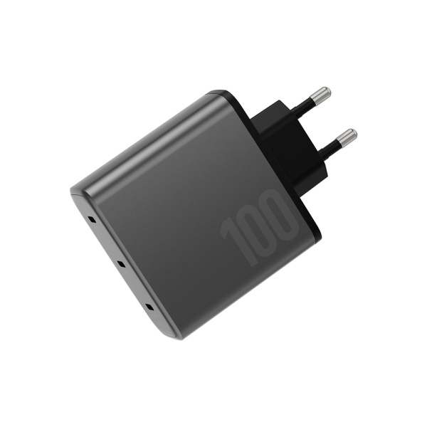 EnergEA СЗУ AmpCharge GaN 100W 3x Type-C (серый) CHR-AC3C-GAN100EU